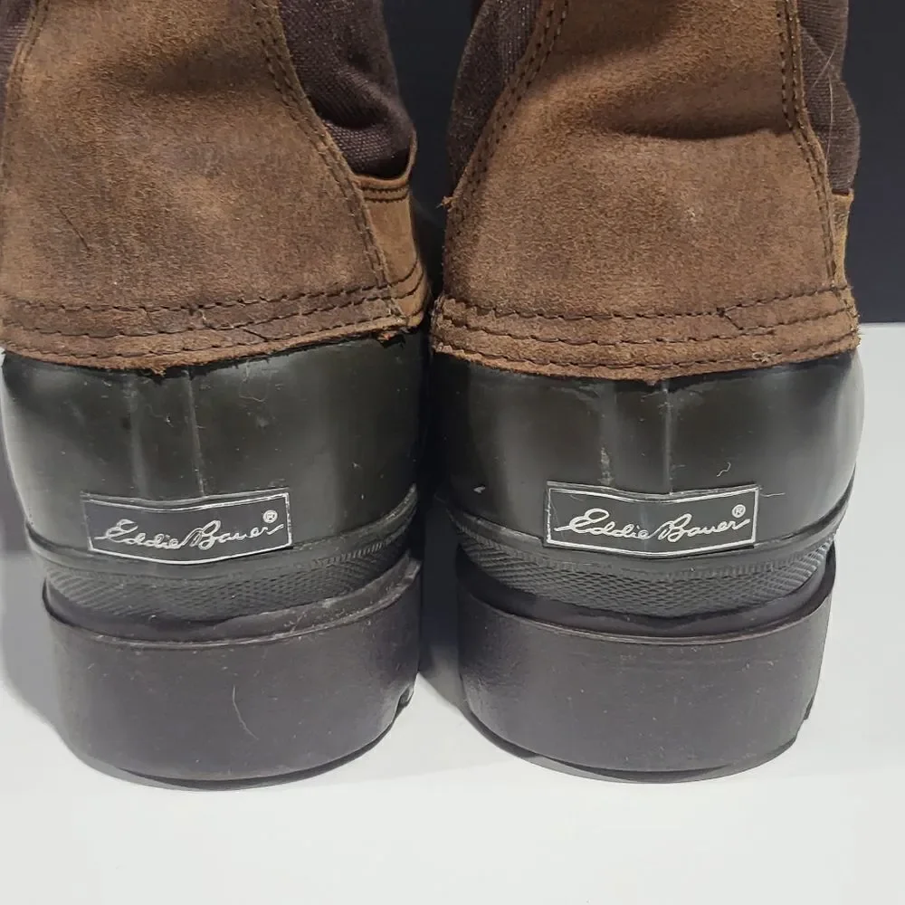 Eddie Bauer Men's Green & Brown Winter Snow Boots